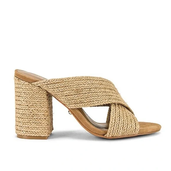 Raye Nix Heel In Natural Sandals Size 6.5 - Picture 9 of 13